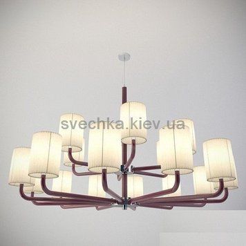 Люстри Sylcom 2120/12+6-BL-AMT, Белый;Фиолетовый, Білий, Фіолетовий