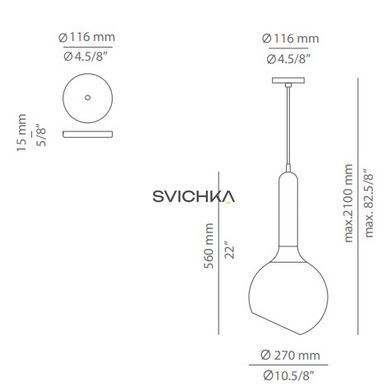 Подвесной светильник Estiluz luck T-2443
