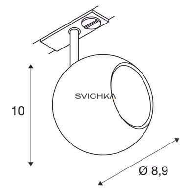Светильник для шинной системы SLV 1PHASE-TRACK, LIGHT EYE 1 144019