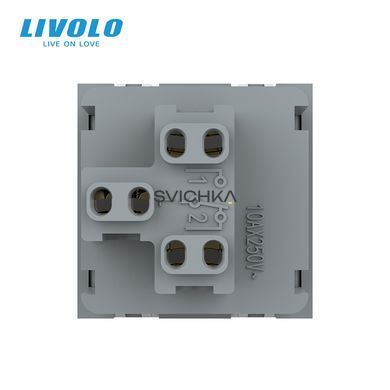 Прохідний вимикач LIVOLO, білий, модуль без рамки (VL-FCMKS-2WP)