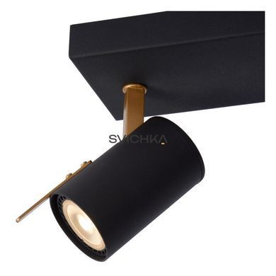 Потолочный точечный светильник Lucide GRONY LED Dim to warm GU10 2x5W 2200K/3000K Black