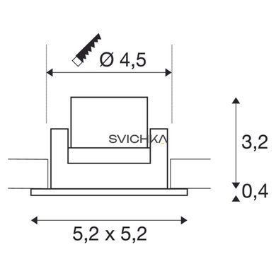 Светильник SLV NEW TRIA MINI DL SQUARE SET 114401