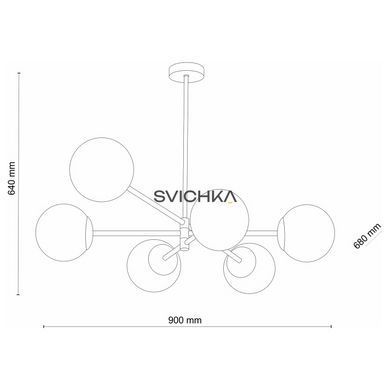 Люстра TK Lighting Sarius 6 Black