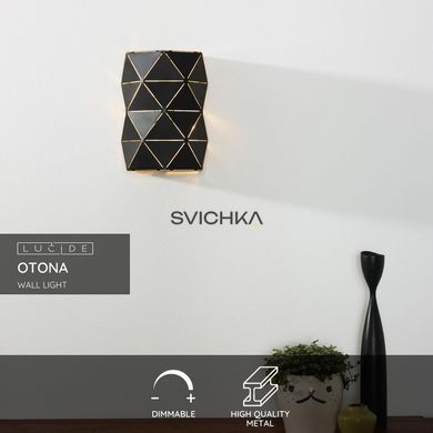 Настінний світильник Lucide OTONA 2xE14 Black, BLACK