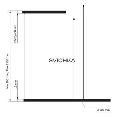 Підвісний світильник Babich Studio Rings 900, Black