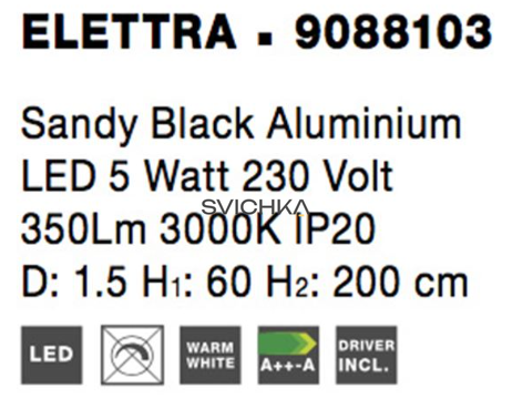 Підвісний світильник Nova luce ELETTRA, Black
