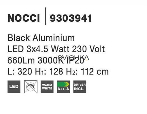 Подвесной светильник Nova luce Nocci 3 Black
