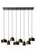 Подвесной светильник Lucide CHAYANNE 8xE14 Black, BLACK, Черный, Черный
