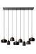 Подвесной светильник Lucide CHAYANNE 8xE14 Black, BLACK, Черный, Черный