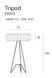 Торшер Maxlight TRIPOD 1, White/Black
