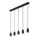 Подвесной светильник Lucide EVORA &Oslash; 10 cm 5xGU10 Black, BLACK
