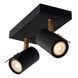 Потолочный точечный светильник Lucide GRONY LED Dim to warm GU10 2x5W 2200K/3000K Black, BLACK, Черный, Черный