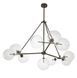Підвісний світильник Eichholtz Chandelier Bermude 111826, Чорний, Чорний, Прозорий