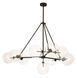 Підвісний світильник Eichholtz Chandelier Bermude 111826, Чорний, Чорний, Прозорий