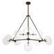 Підвісний світильник Eichholtz Chandelier Bermude 111826, Чорний, Чорний, Прозорий