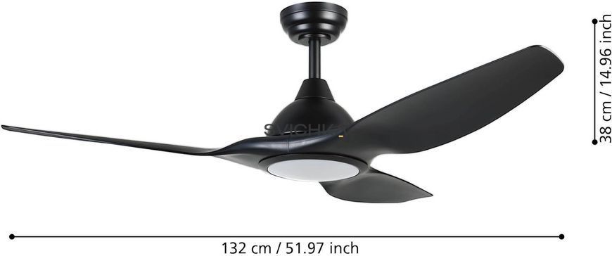 Люстра-вентилятор Eglo 35127 TUNITAS, Black