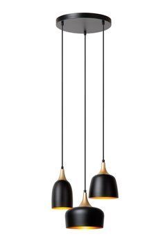Підвісний світильник Lucide CHAYANNE 3xE14 Black, BLACK, Чорний, Чорний