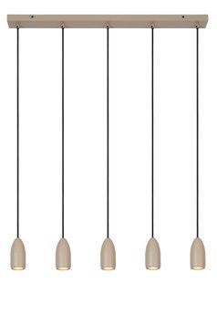 Підвісний світильник Lucide EVORA &Oslash; 10 cm 5xGU10 Taupe, Taupe
