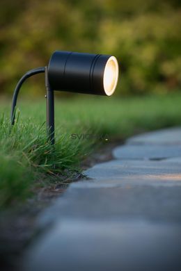 Садовий світильник Lucide ARNE LED &Oslash; 6,3 cm LED GU10 1x5W 2700K IP44 Black, BLACK