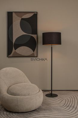 Торшер Lucide MAYA &Oslash; 45 cm 1xE27 Black, BLACK, Чорний, Золотий, Чорний