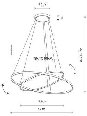 Подвесной светильник Nowodvorski CIRCOLO LED, 2x35W, 4000K, черный