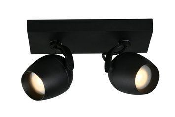 Стельовий точковий світильник для ванної Lucide PRESTON 2xGU10 IP44 Black, BLACK