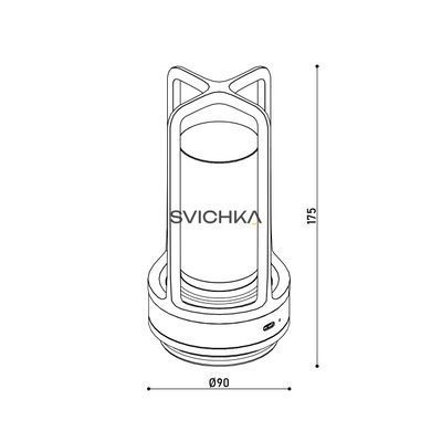 Акумуляторна настільна лампа KLOODI TA-5V CAN CCT BK, чорна, Чорний