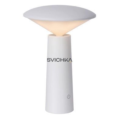 Аккумуляторная настольная лампа для дома и улицы Lucide JIVE Battery pack/batteries &Oslash; 13,7 cm LED Dim. 1x3W 2800K/6500K IP44 White