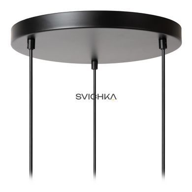 Підвісний світильник Lucide CHAYANNE 3xE14 Black, BLACK, Чорний, Чорний