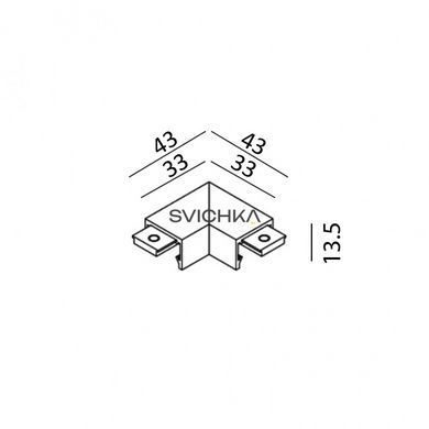 З'єднувач LTX, накладний L-подібний MINI_LINE42 CORNER S.WH