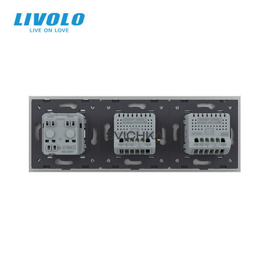 Сенсорный выключатель 4 сенсора 1 розетка Livolo