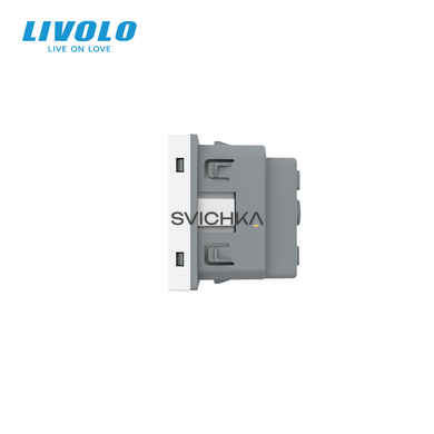 Механизм силовая розетка с заземлением Livolo