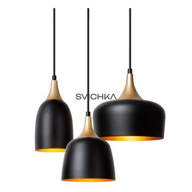 Підвісний світильник Lucide CHAYANNE 3xE14 Black, BLACK, Чорний, Чорний