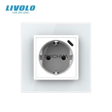 Электрическая розетка с USB Type-C Power Delivery 18 Вт Livolo