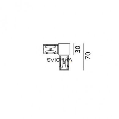 З'єднувач електричний L-подібний накладний, IN_LINE CORNER 90, чорний