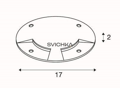 Кришка SLV для врізного світильника LED PLOT, silver-grey