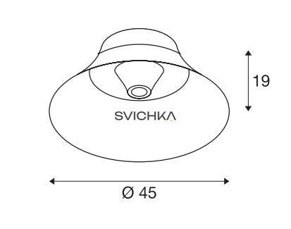 Потолочный светильник SLV BATO 45 CW, черный