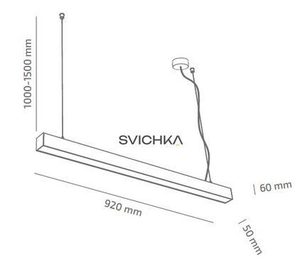 Підвісний світильник Barvanor STICK 900 мм, 4000K, White