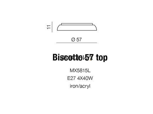 Стельовий світильник AZzardo BISCOTTO 57 top AZ0560, Білий, Білий
