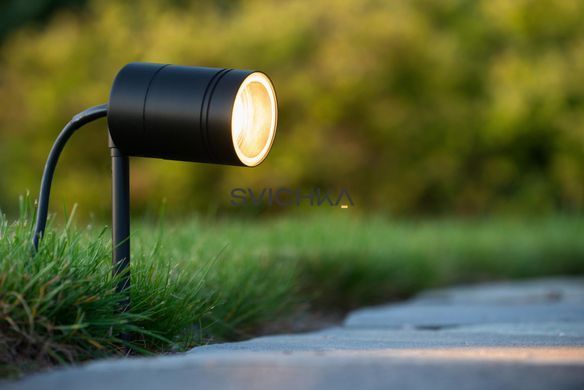 Садовий світильник Lucide ARNE LED &Oslash; 6,3 cm LED GU10 1x5W 2700K IP44 Black, BLACK