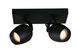 Потолочный точечный светильник для ванной Lucide PRESTON 2xGU10 IP44 Black, BLACK