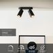 Потолочный точечный светильник Lucide XYRUS LED Dim to warm GU10 2x5W 2200K/3000K Black, BLACK