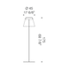 Торшер De Majo Diaphanes 0DIAP0R45, Білий, Білий