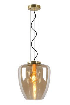 Підвісний світильник Lucide FLORIEN &Oslash; 28 cm 1xE27 Amber, Amber, Бурштинний