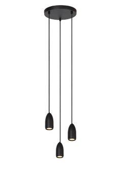 Підвісний світильник Lucide EVORA &Oslash; 25 cm 3xGU10 Black, BLACK