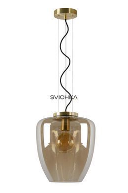 Підвісний світильник Lucide FLORIEN &Oslash; 28 cm 1xE27 Amber, Amber, Бурштинний