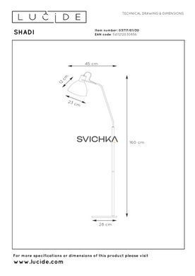 Підлогова лампа для читання Lucide SHADI 1xE27 Black, BLACK
