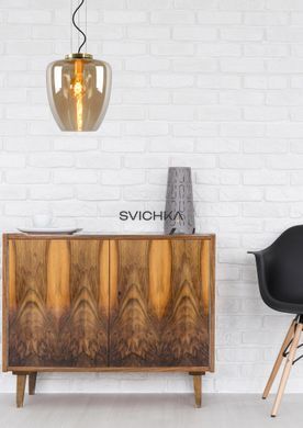 Підвісний світильник Lucide FLORIEN &Oslash; 28 cm 1xE27 Amber, Amber, Бурштинний