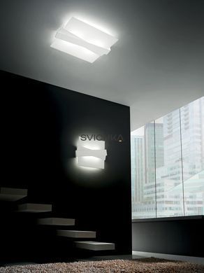 Настінно-стельовий світильник Linea Light Zig Zag_S, Білий, Білий