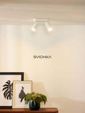 Потолочный точечный светильник Lucide XYRUS LED Dim to warm GU10 2x5W 2200K/3000K White